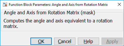 Angle and Axis from Rotation Matrix