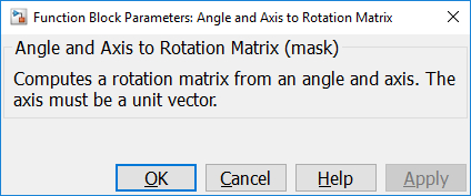 Angle and Axis to Rotation Matrix