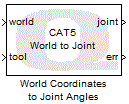 CAT5 World Coordinates to Joint Angles