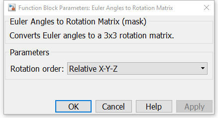 Euler Angles to Rotation Matrix