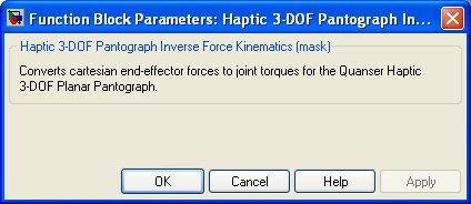 Haptic 3-DOF Pantograph Inverse Force Kinematics