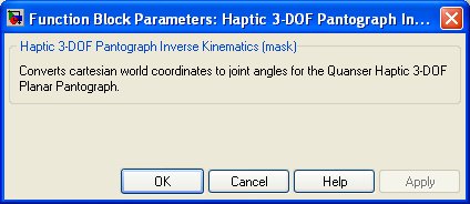 Haptic 3-DOF Pantograph Inverse Kinematics