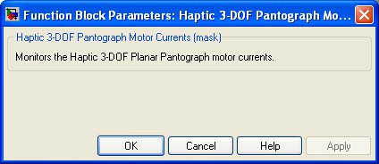Haptic 3-DOF Pantograph Motor Currents