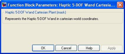 Haptic 5-DOF Wand Cartesian Plant