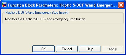 Haptic 5-DOF Wand Emergency Stop