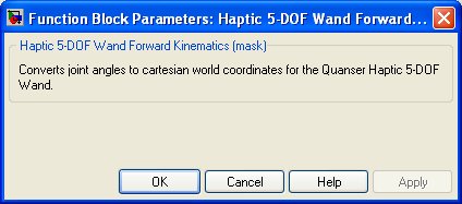 Haptic 5-DOF Wand Forward Kinematics