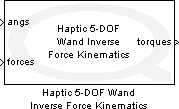 Haptic 5-DOF Wand Inverse Force Kinematics