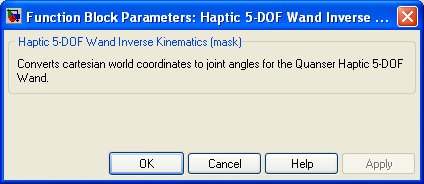 Haptic 5-DOF Wand Inverse Kinematics