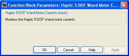 Haptic 5-DOF Wand Motor Currents