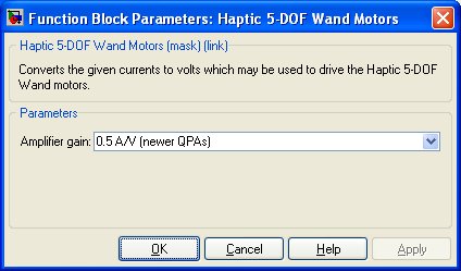 Haptic 5-DOF Wand Motors