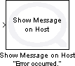 Show Message on Host