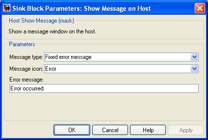 Show Message on Host