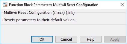 Multiwii Reset Configuration