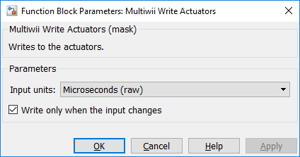 Multiwii Write Actuators