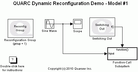 Dynamic Reconfiguration Demo Simulink Diagram