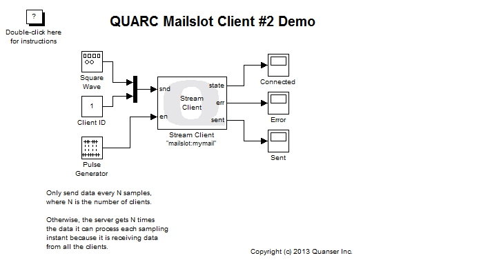 Mailslot Client #2 Demo Simulink Diagram