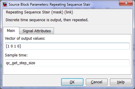 Repeating Sequence Stairs parameters