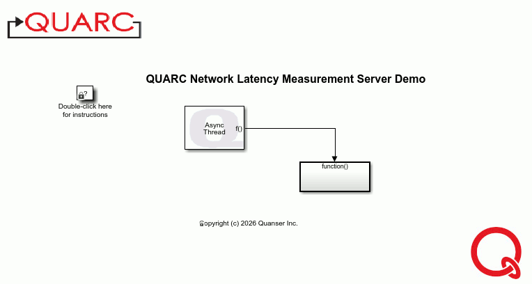 Network Latency Measurement Server Demo Simulink Diagram