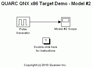 QNX x86 Target Demo - Model #2 Simulink Diagram
