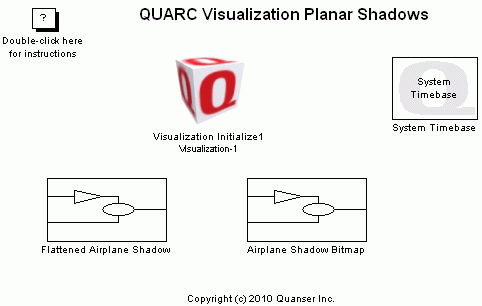 QUARC Visualization Shadows Demo Simulink model