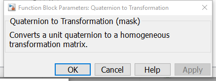 Quaternion to Homogeneous Transformation