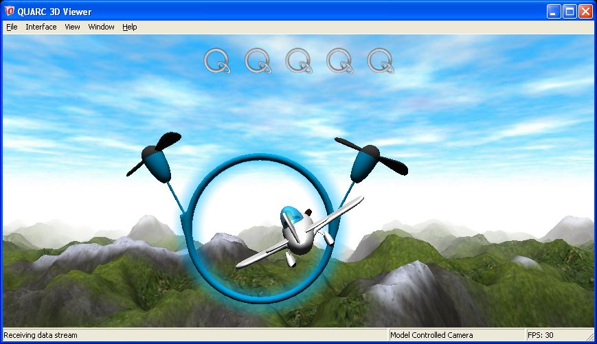 Screen shot of the visualization_airplane demo.