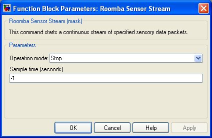 Roomba Sensor Stream