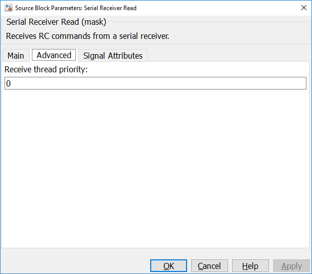 Serial Receiver Read Advanced tab