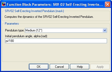 SRV-02 Self-Erecting Inverted Pendulum