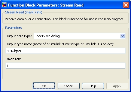 Stream Read block properties