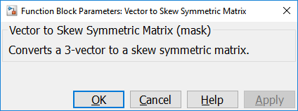 Vector to Skew Symmetric Matrix