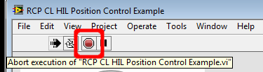 Abort Execution of HIL Example VI