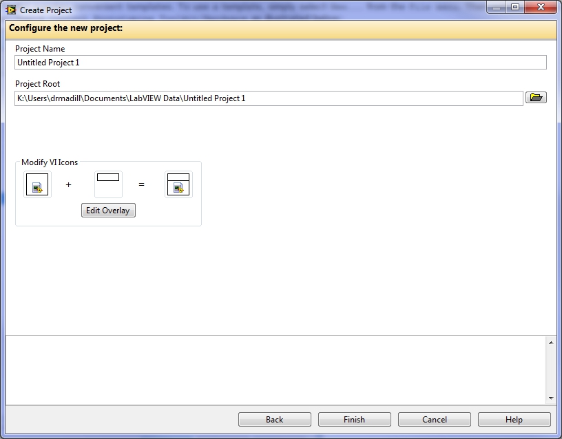 Configuring a project from an RCP template
