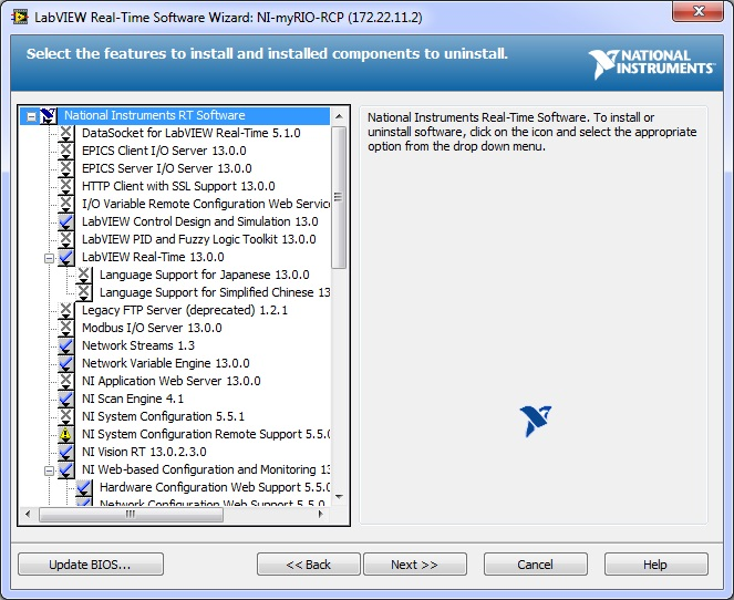 Missing RCP in myRIO Install List